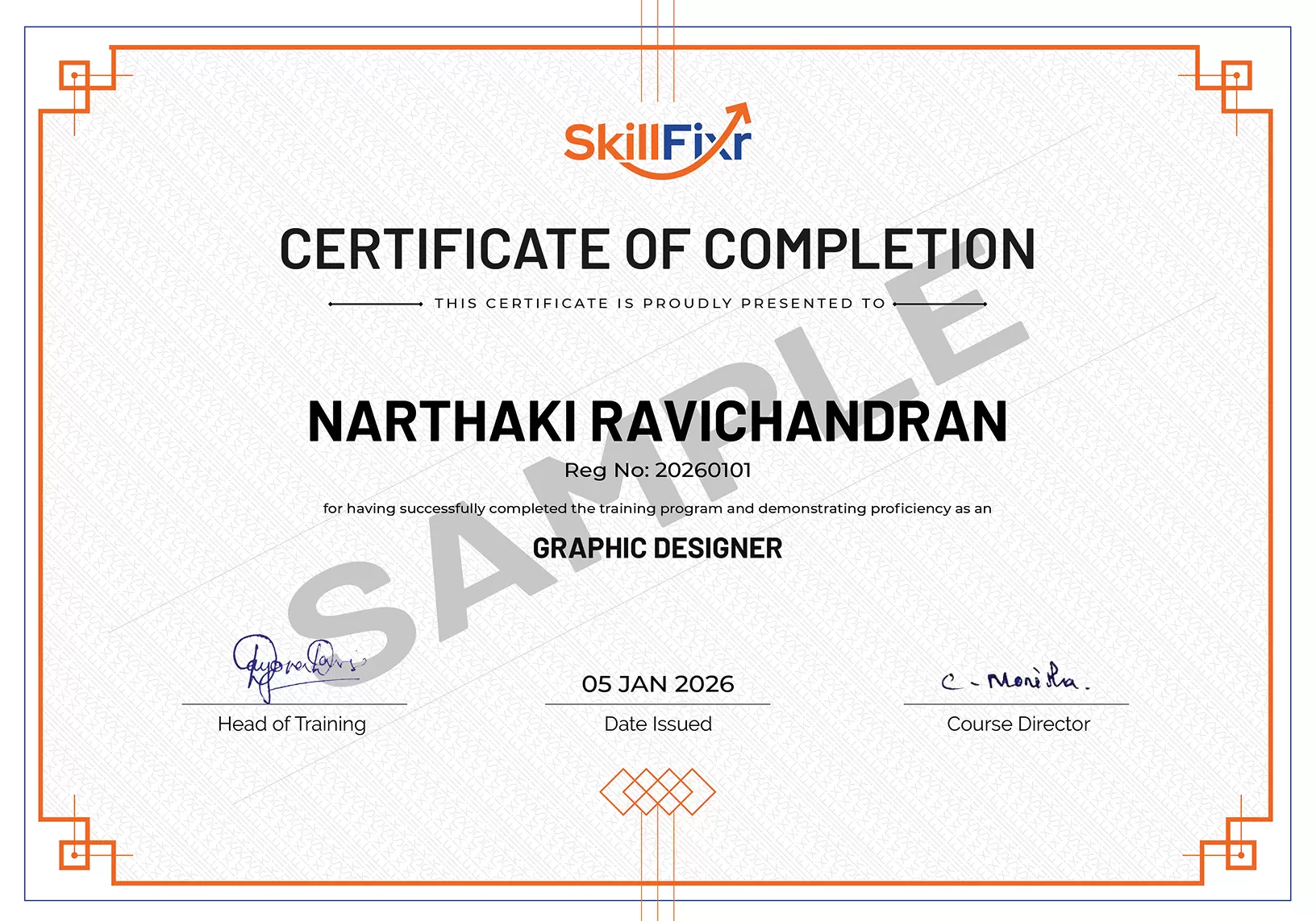 SkillFixr Certificate